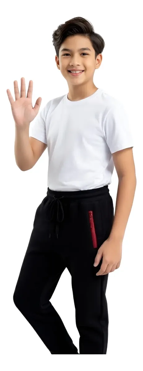 PANTALON JOGGER JUVENIL, NIÑO. FORRO PIEL, TERMICO INVIERNO 0791 - 4
