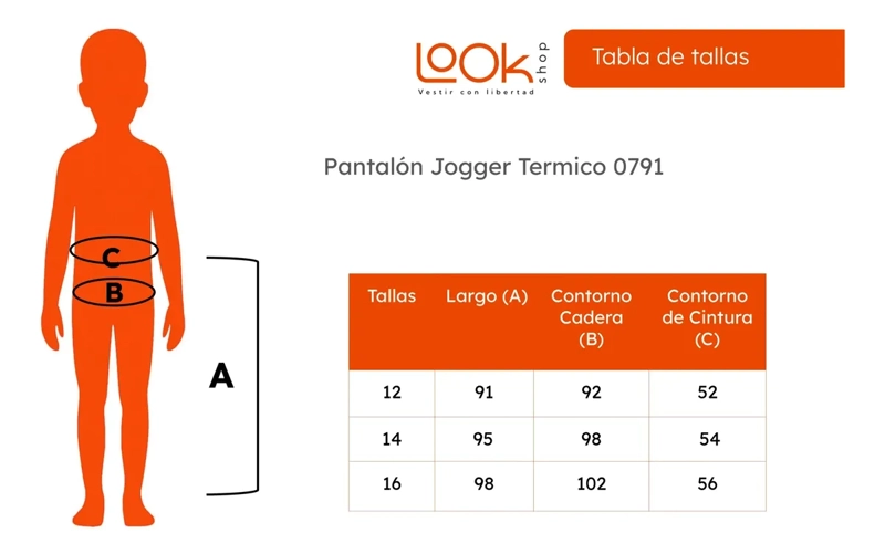 PANTALON JOGGER JUVENIL, NIÑO. FORRO PIEL, TERMICO INVIERNO 0791 - 9