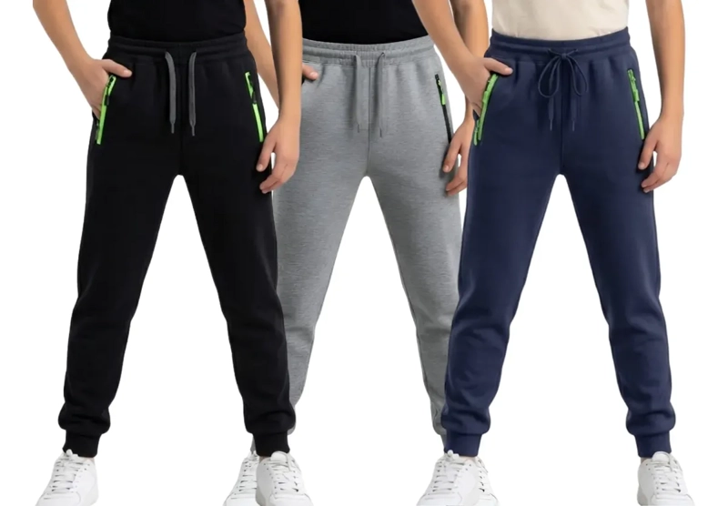 PACK 3 PANTALON JOGGER JUVENIL, NIÑO. FORRO PIEL, TERMICO 0791 - 1