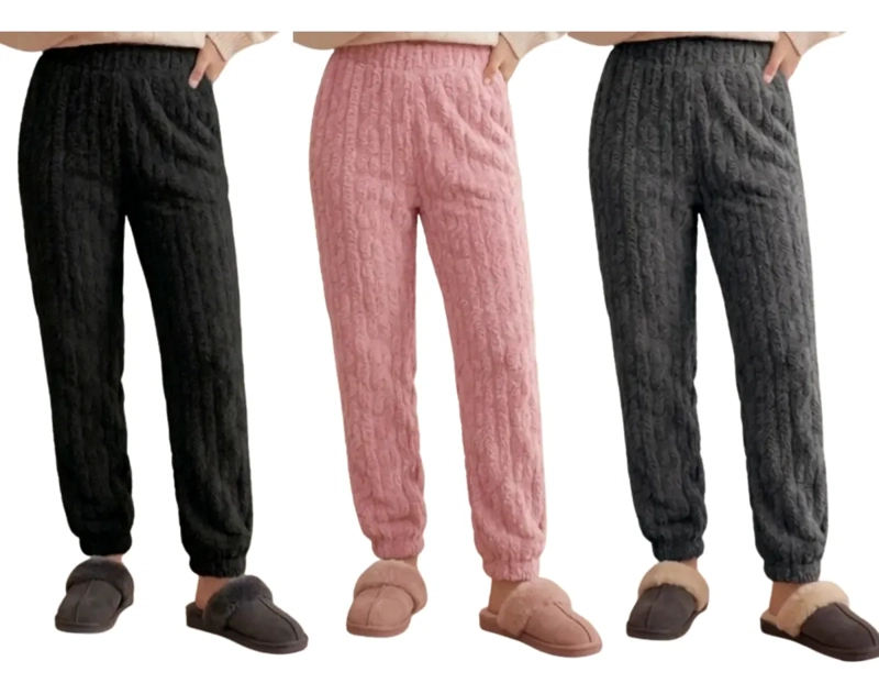 PACK 3 PIJAMA PANTALON DE DORMIR POLAR INVIERNO MUJER 1085 - 2