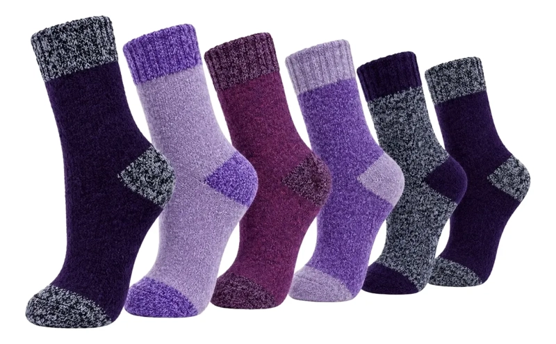 PACK 6 PARES CALCETINES DE LANA TERMICOS GRUESOS INVIERNO 2098 - 1