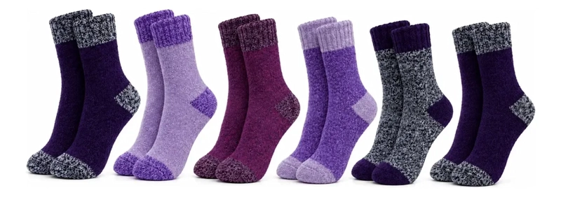 PACK 6 PARES CALCETINES DE LANA TERMICOS GRUESOS INVIERNO 2098 - 2