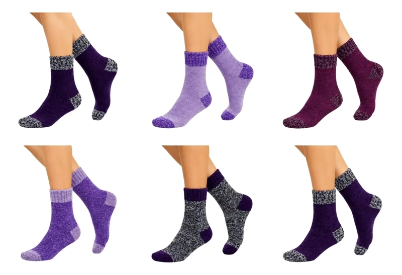 PACK 6 PARES CALCETINES DE LANA TERMICOS GRUESOS INVIERNO 2098 - 5
