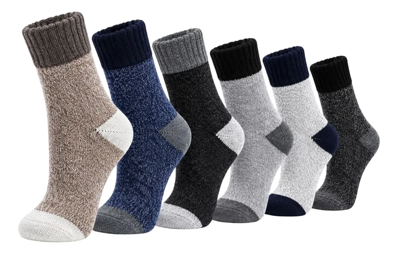 PACK 6 PARES CALCETINES DE LANA TERMICOS GRUESOS INVIERNO 2142 - 1