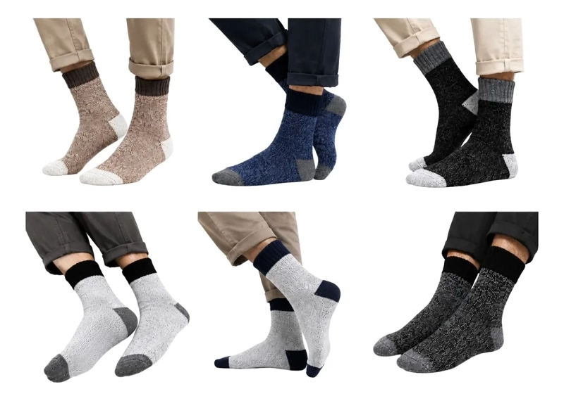 PACK 6 PARES CALCETINES DE LANA TERMICOS GRUESOS INVIERNO 2142 - 4