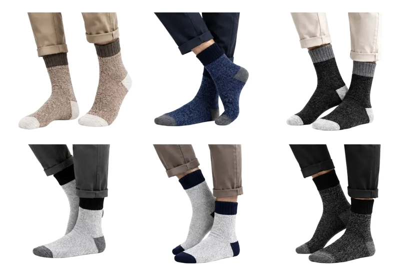 PACK 6 PARES CALCETINES DE LANA TERMICOS GRUESOS INVIERNO 2142 - 5