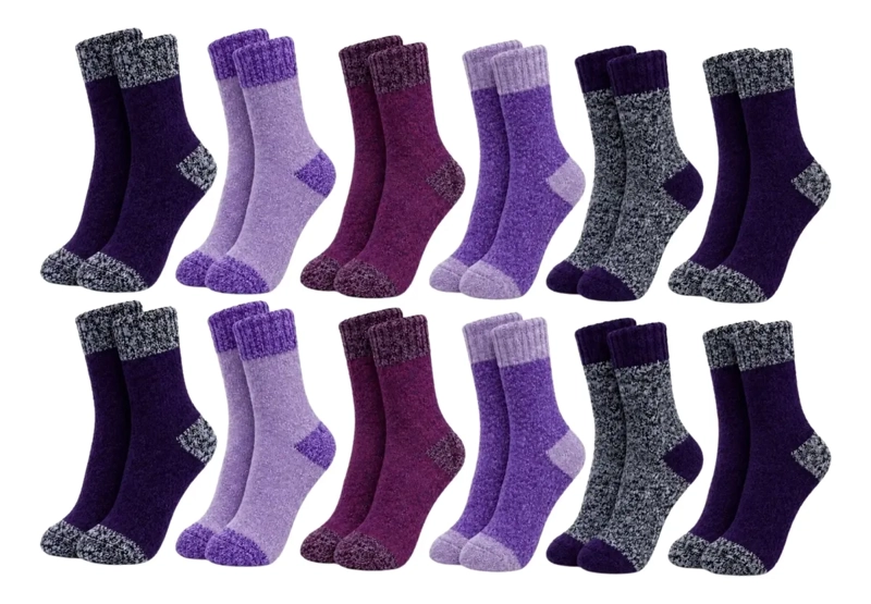 PACK 12 PARES CALCETAS DE LANA TERMICOS GRUESOS INVIERNO 2098 - 1