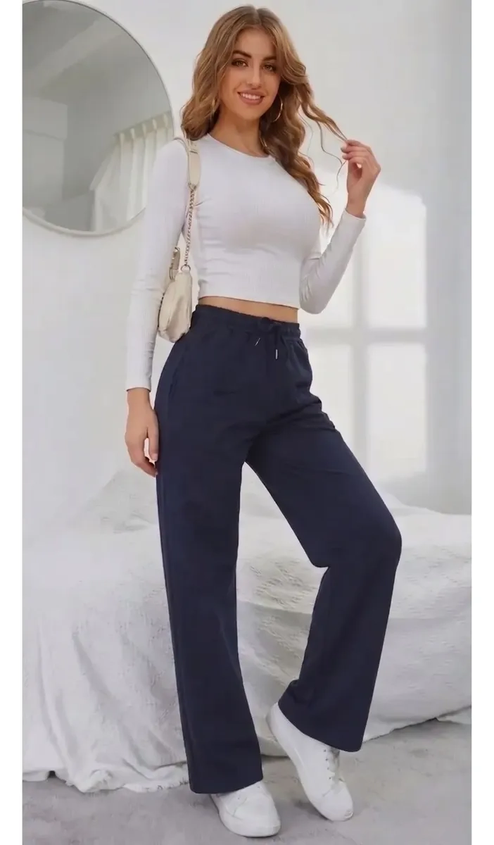 PANTALON BUZO MUJER RECTO SLIM FORRO POLAR 676 - 4