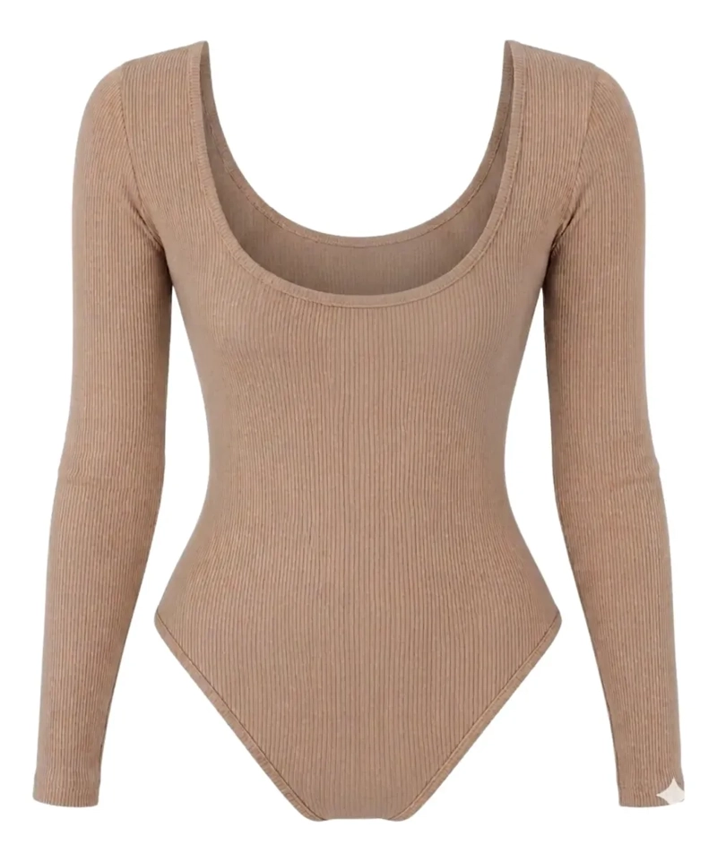 BODY MUJER MANGA LARGA ACANALADO MODELADOR CUELLO REDONDO 9026 - 5