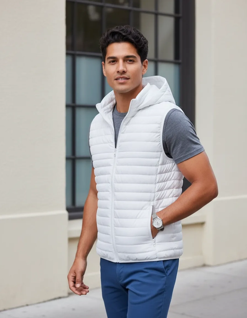 PARKA SIN MANGAS HOMBRE. CHAQUETA PREMIUM EXCELENTE CALIDAD H72 - 1