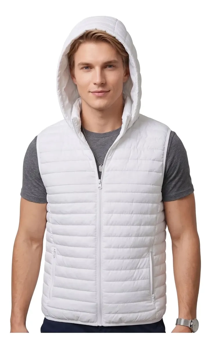 PARKA SIN MANGAS HOMBRE. CHAQUETA PREMIUM EXCELENTE CALIDAD H72 - 4