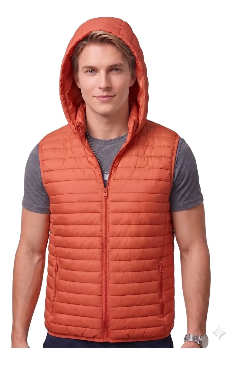 PARKA SIN MANGAS HOMBRE. CHAQUETA PREMIUM EXCELENTE CALIDAD H72 - 2