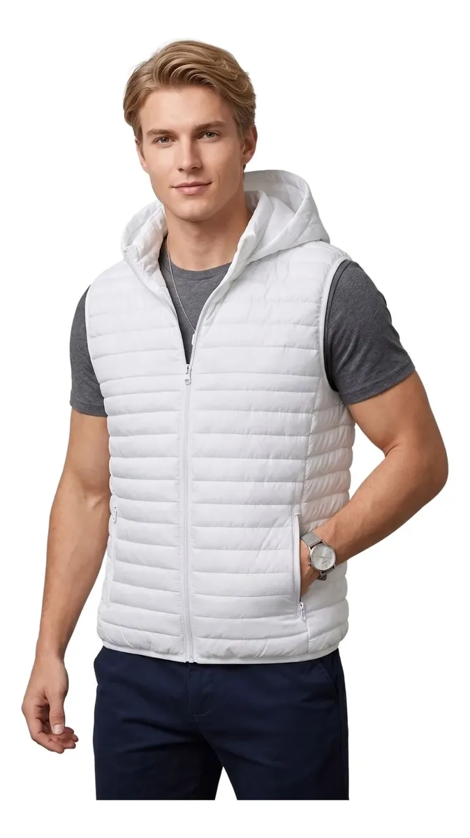 PARKA SIN MANGAS HOMBRE. CHAQUETA PREMIUM EXCELENTE CALIDAD H72 - 2
