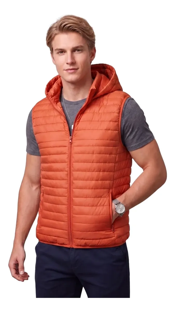 PARKA SIN MANGAS HOMBRE. CHAQUETA PREMIUM EXCELENTE CALIDAD H72 - 1