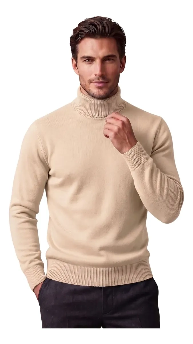 SWEATER TEJIDO HOMBRE CUELLO SUBIDO BEATLE COLORES 189 - 1
