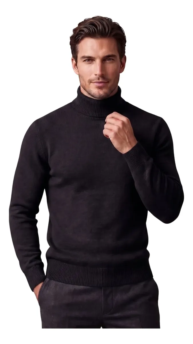 SWEATER TEJIDO HOMBRE CUELLO SUBIDO BEATLE COLORES 189 - 1