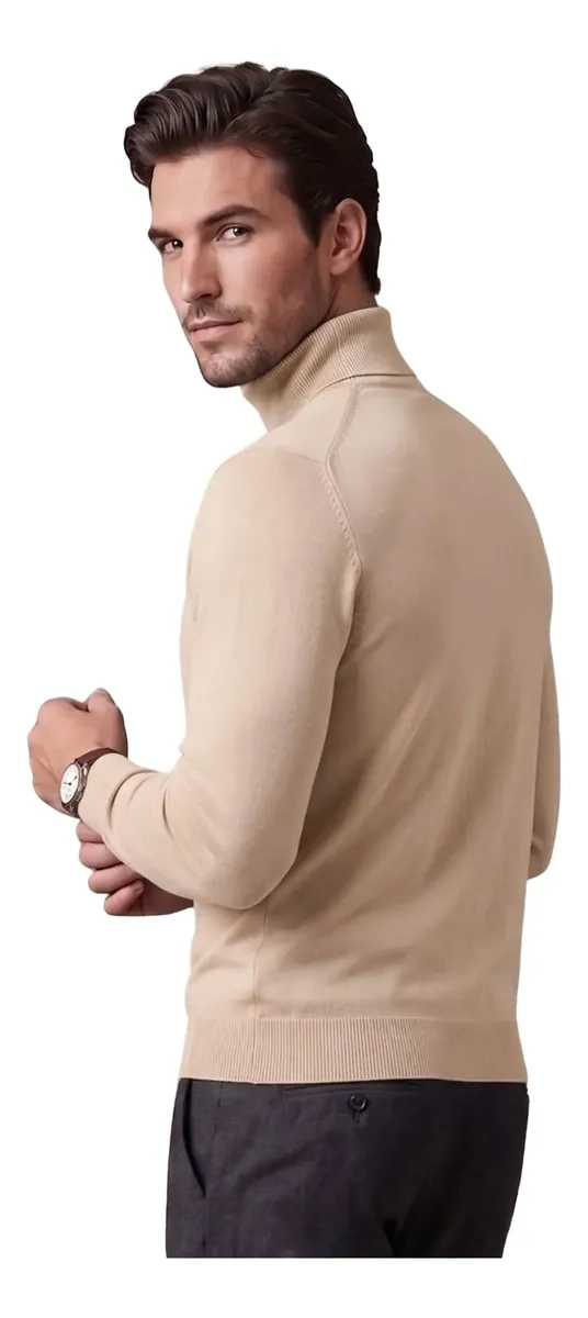 SWEATER TEJIDO HOMBRE CUELLO SUBIDO BEATLE COLORES 189 - 3