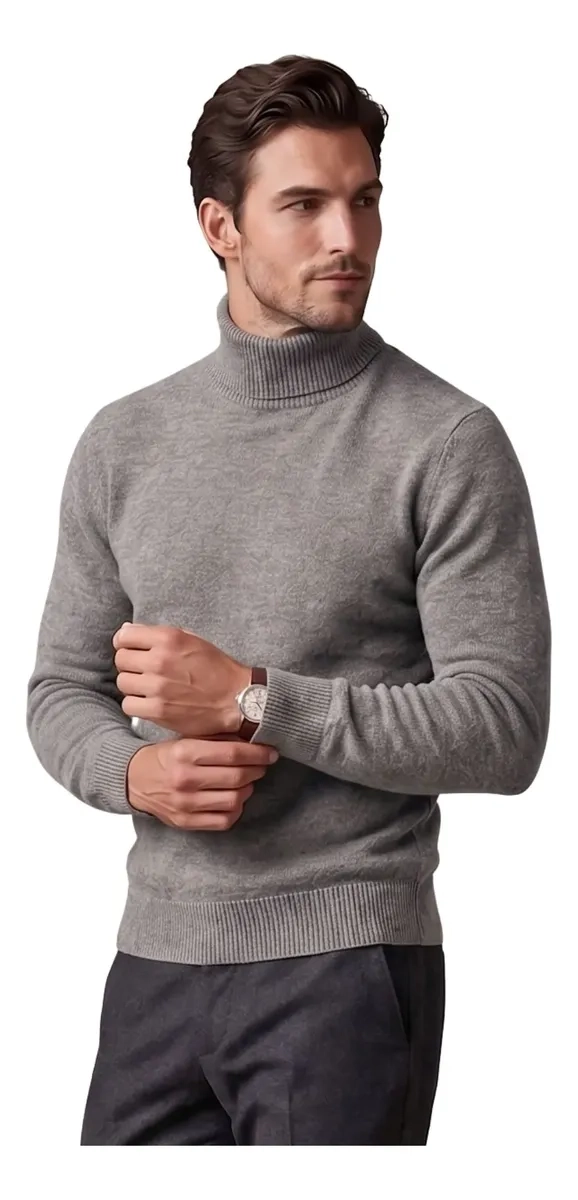 SWEATER TEJIDO HOMBRE CUELLO SUBIDO BEATLE COLORES 189 - 3