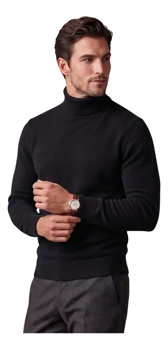 SWEATER TEJIDO HOMBRE CUELLO SUBIDO BEATLE COLORES 189 - 3