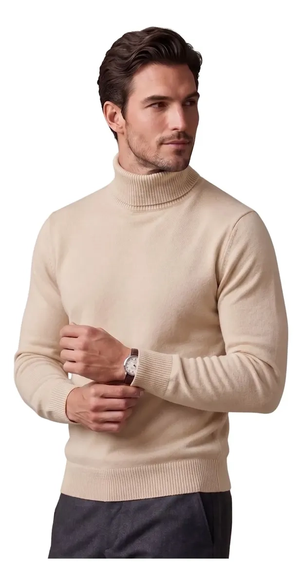 SWEATER TEJIDO HOMBRE CUELLO SUBIDO BEATLE COLORES 189 - 4