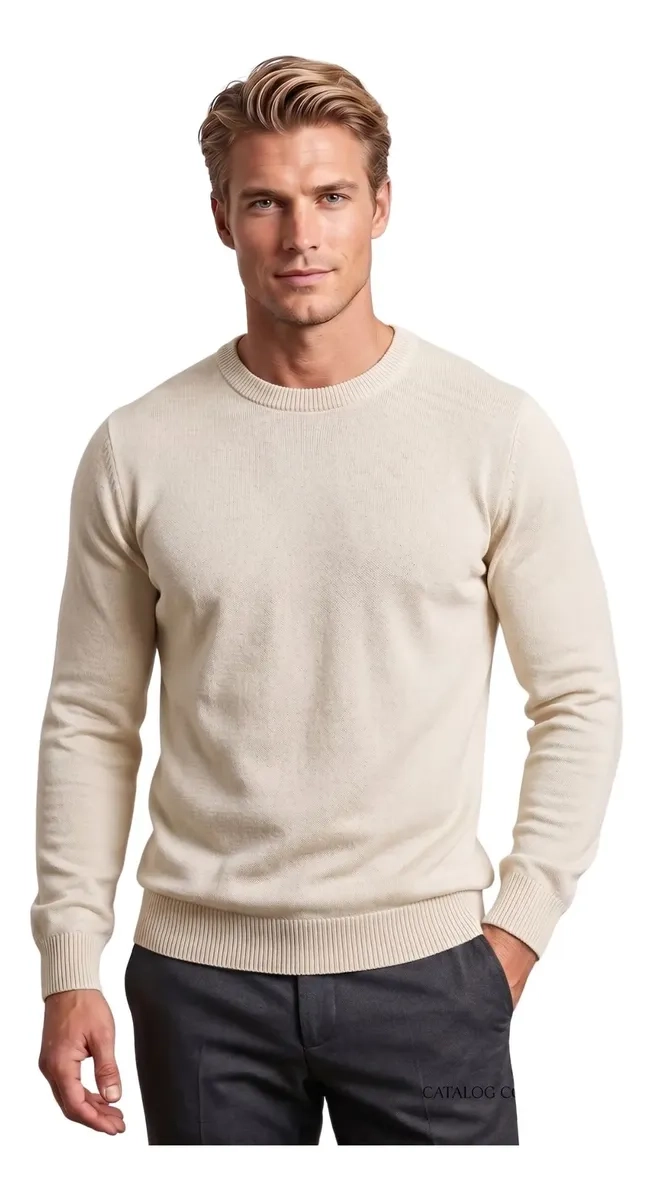 SWEATER TEJIDO HOMBRE CUELLO REDONDO COLORES 188 - 1