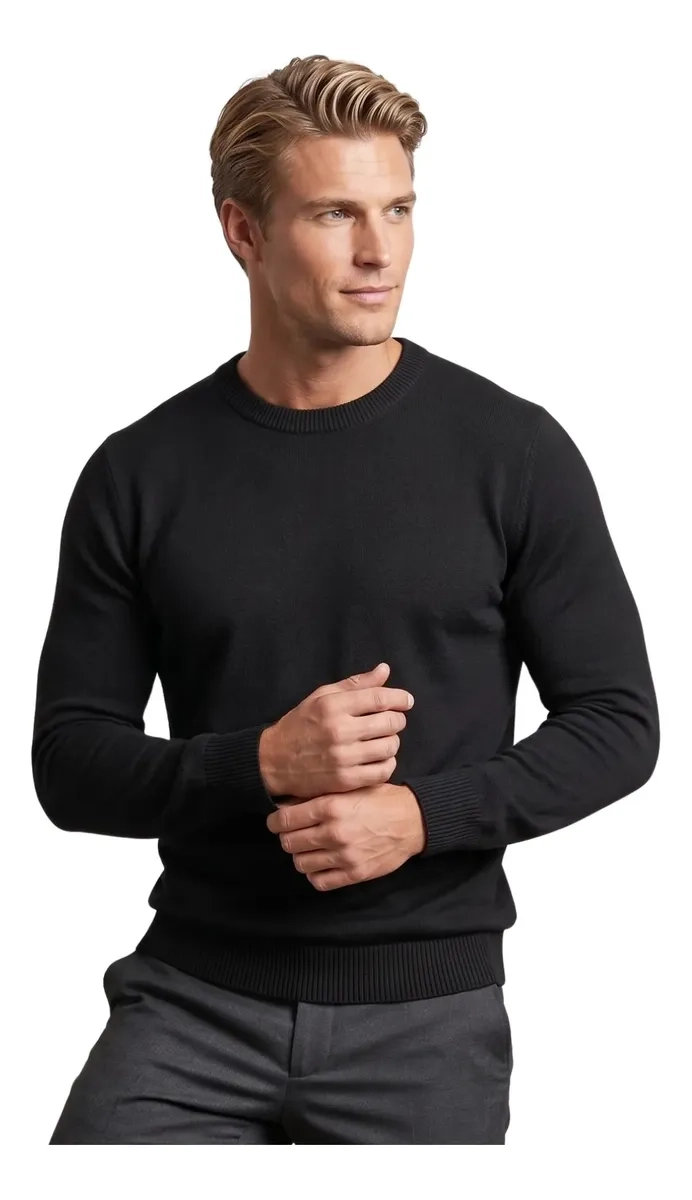 SWEATER TEJIDO HOMBRE CUELLO REDONDO COLORES 188 - 3