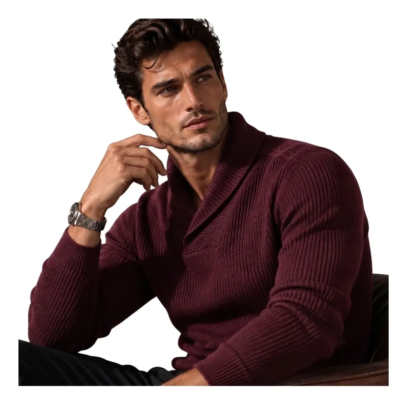 SWEATER HOMBRE LANA. CHALECO CUELLO V TEJIDO CALIDAD PREMIUM 7262 - 2