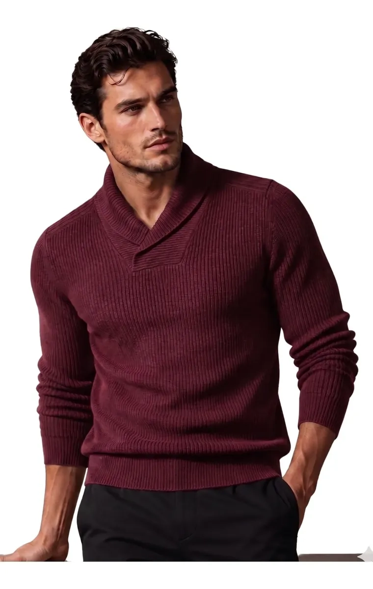 SWEATER HOMBRE LANA. CHALECO CUELLO V TEJIDO CALIDAD PREMIUM 7262 - 3