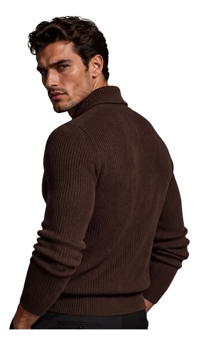 SWEATER HOMBRE LANA. CHALECO CUELLO V TEJIDO CALIDAD PREMIUM 7262 - 4