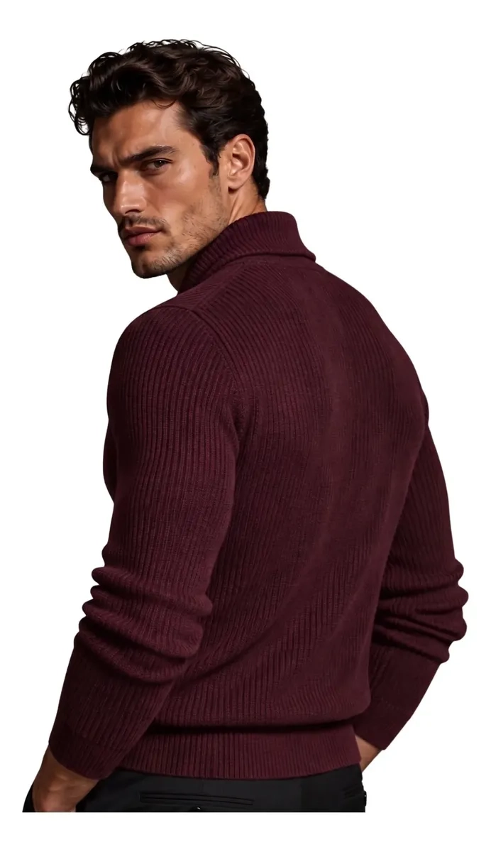 SWEATER HOMBRE LANA. CHALECO CUELLO V TEJIDO CALIDAD PREMIUM 7262 - 4