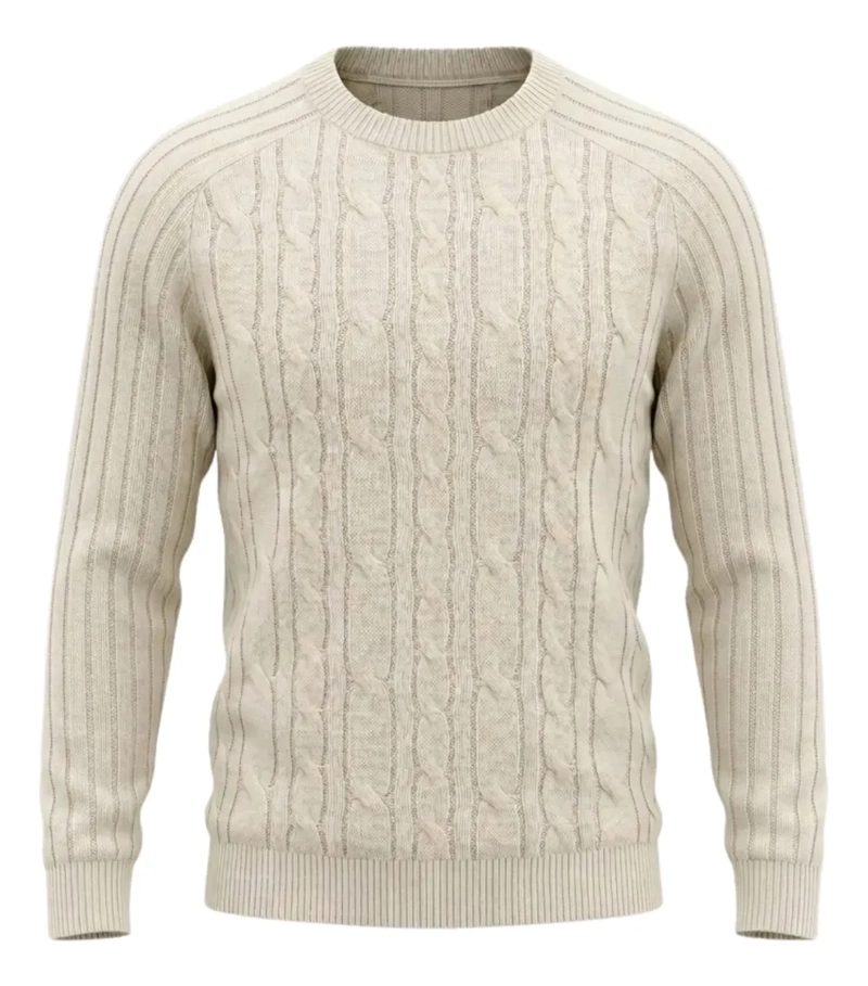 SWEATER HOMBRE CHALECO LANA. DISEÑO TRENZADO INVIERNO 7261 - 5