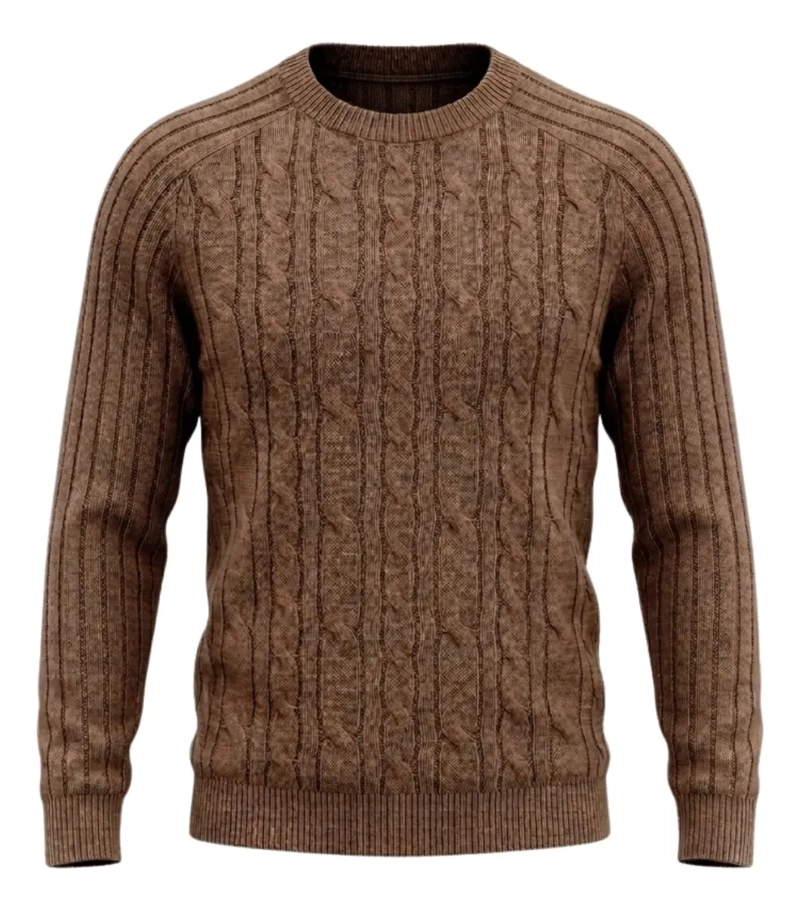 SWEATER HOMBRE CHALECO LANA. DISEÑO TRENZADO INVIERNO 7261 - 5