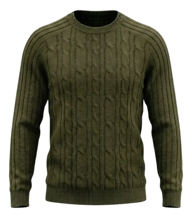 SWEATER HOMBRE CHALECO LANA. DISEÑO TRENZADO INVIERNO 7261 - 5