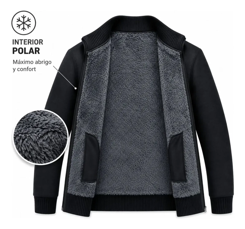 CHAQUETA HOMBRE TIPO CHALECO LANA. FORRO PELUDO INTERIOR 7277 - 5