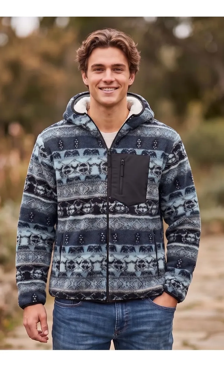 POLERON PELUDO CORDERITO CIERRE. HOMBRE. PREMIUM. 254 - 1