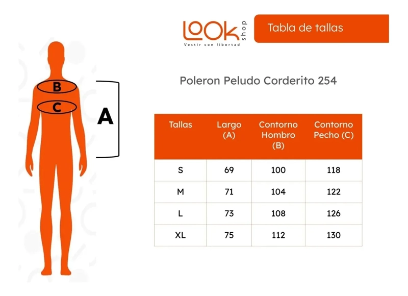 POLERON PELUDO CORDERITO CIERRE. HOMBRE. PREMIUM. 254 - 7