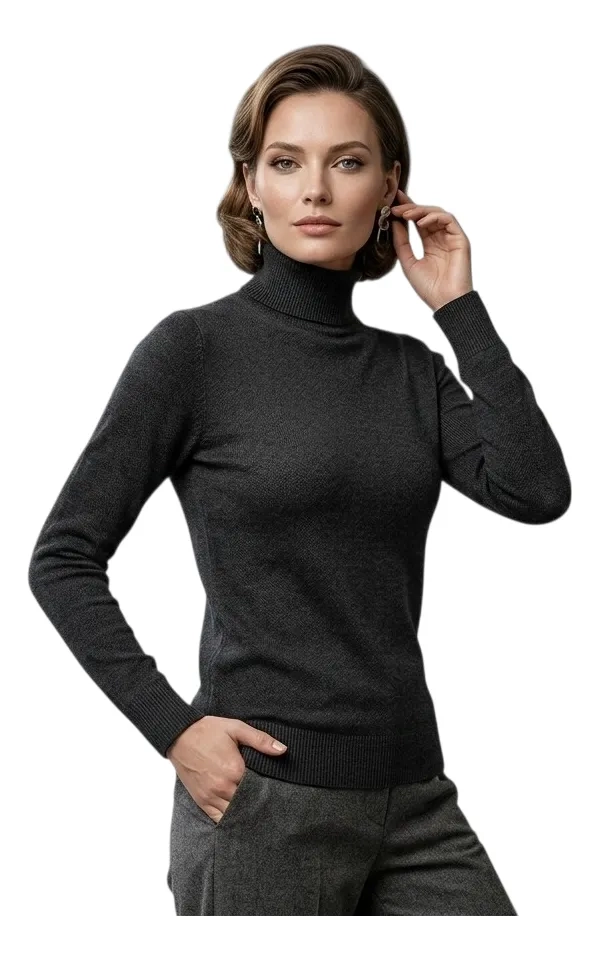 BEATLE MUJER, CUELLO TORTUGA, TEJIDO ALGODON PREMIUM 6019 - 1