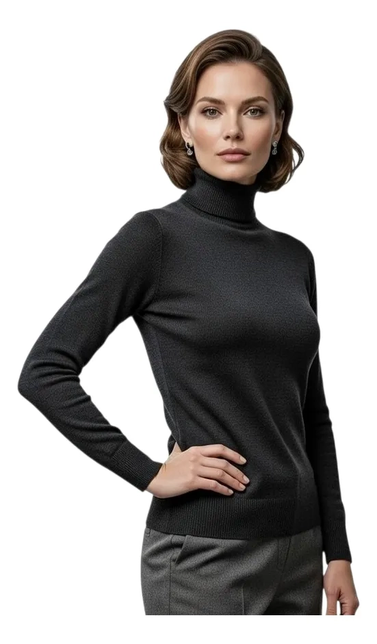 BEATLE MUJER, CUELLO TORTUGA, TEJIDO ALGODON PREMIUM 6019 - 3