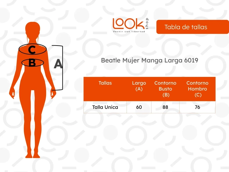 BEATLE MUJER, CUELLO TORTUGA, TEJIDO ALGODON PREMIUM 6019 - 5