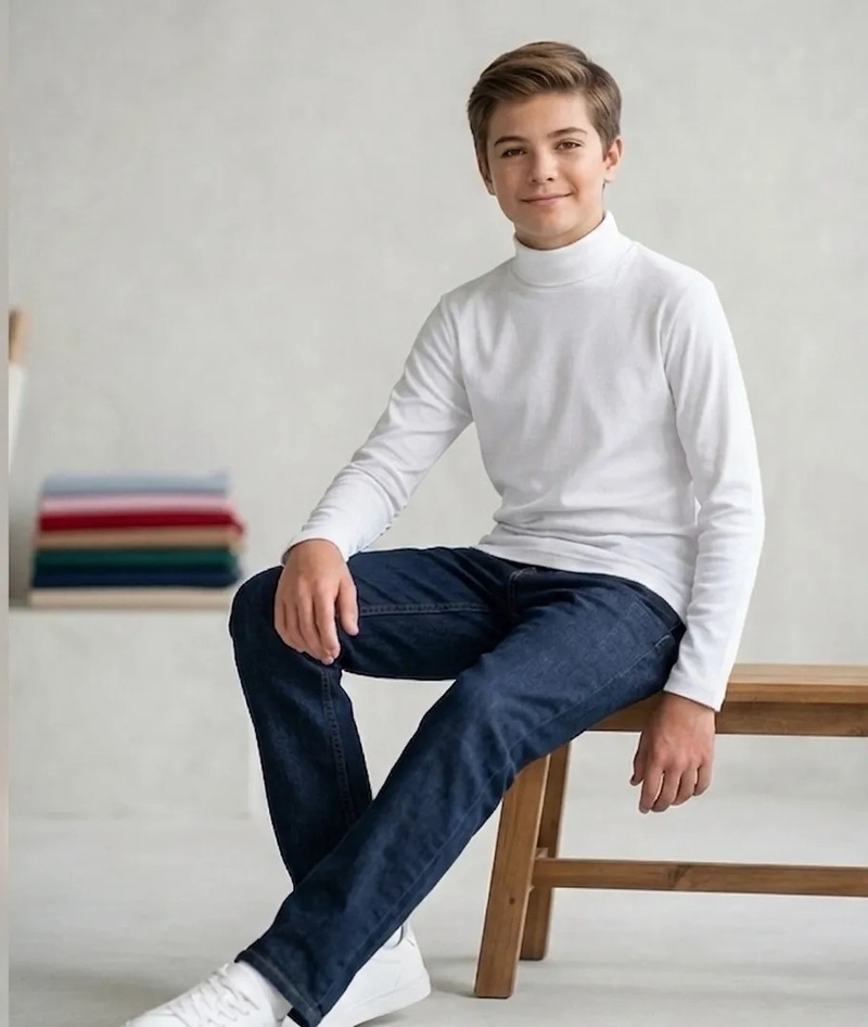 PACK 3 CAMISETA BEATLE HOMBRE JUVENIL. ALGODON MANGA LARGA 9670 - 6