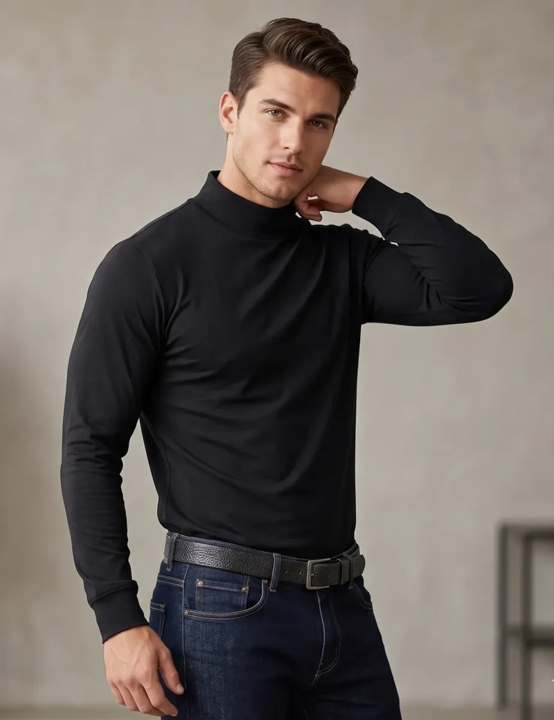 PACK 3 CAMISETA BEATLE HOMBRE JUVENIL. ALGODON MANGA LARGA 6516 - 6