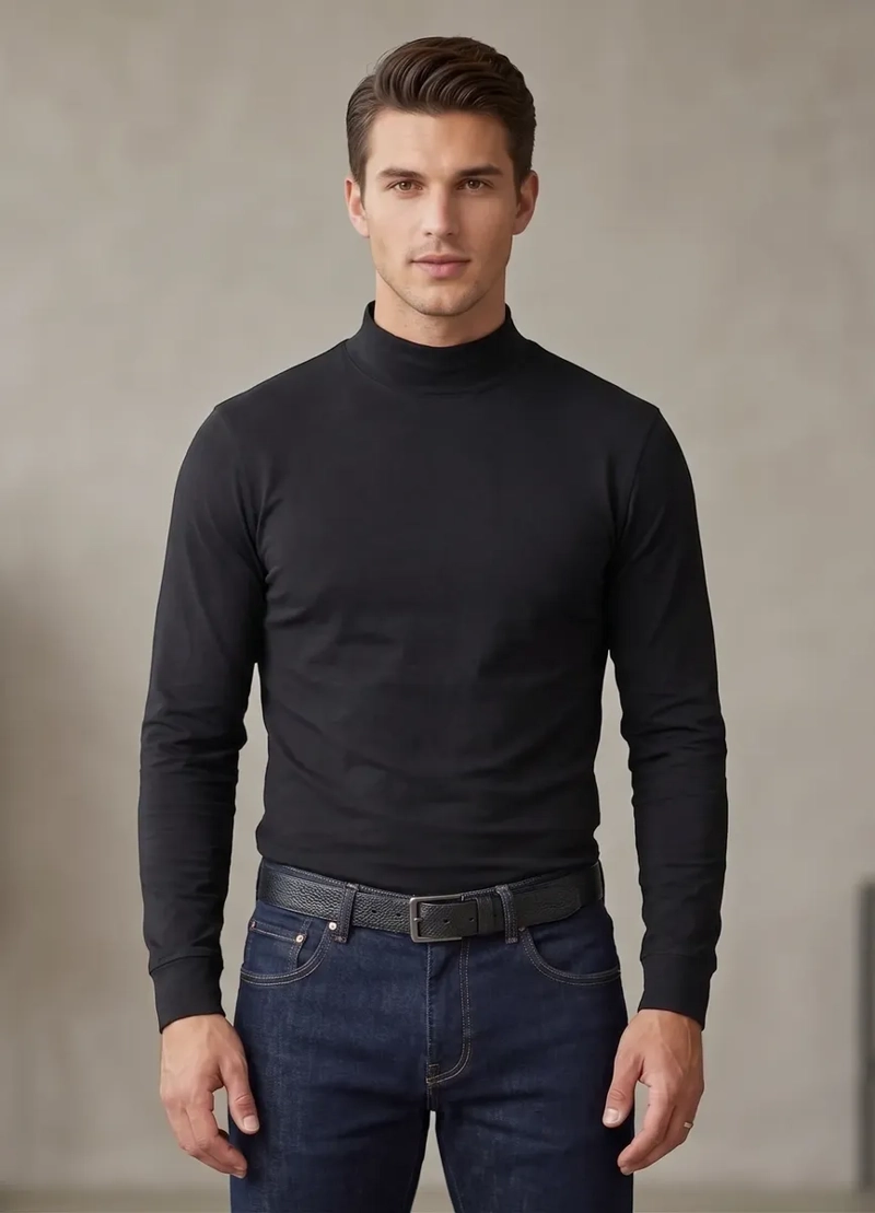 PACK 3 CAMISETA BEATLE HOMBRE JUVENIL. ALGODON MANGA LARGA 6516 - 8
