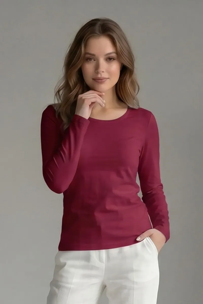 CAMISETA INVIERNO MUJER FORRO POLAR ELASTICADA COLORES 301 - 2