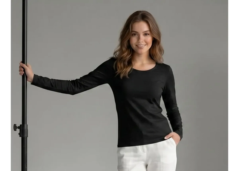 CAMISETA INVIERNO MUJER FORRO POLAR ELASTICADA COLORES 301 - 3