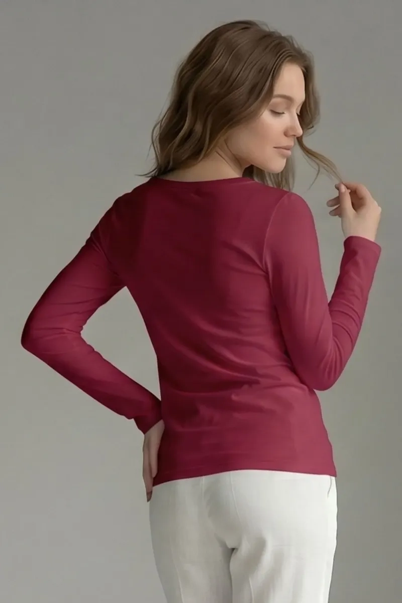 CAMISETA INVIERNO MUJER FORRO POLAR ELASTICADA COLORES 301 - 5