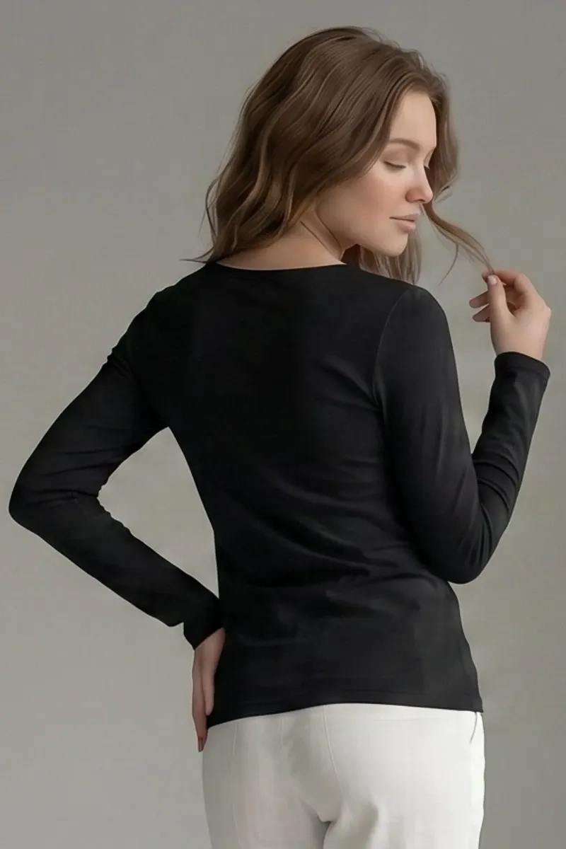 CAMISETA INVIERNO MUJER FORRO POLAR ELASTICADA COLORES 301 - 5