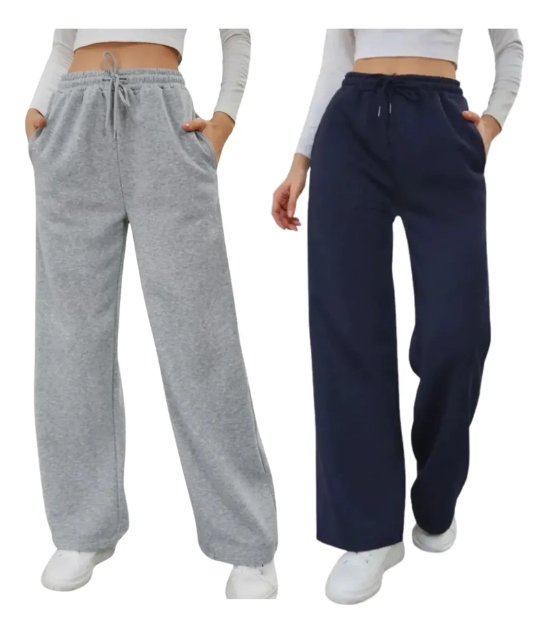 PACK 2 PANTALON JOGGER MUJER RECTO FORRO INTERIOR CORDERITO 8675 - 4