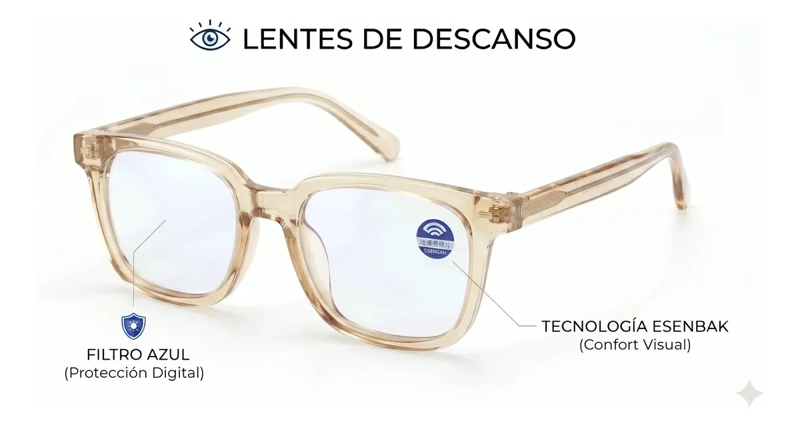 LENTES FILTRO ANTI LUZ AZUL PROTECCION DESCANSO PANTALLAS 2205 - 5