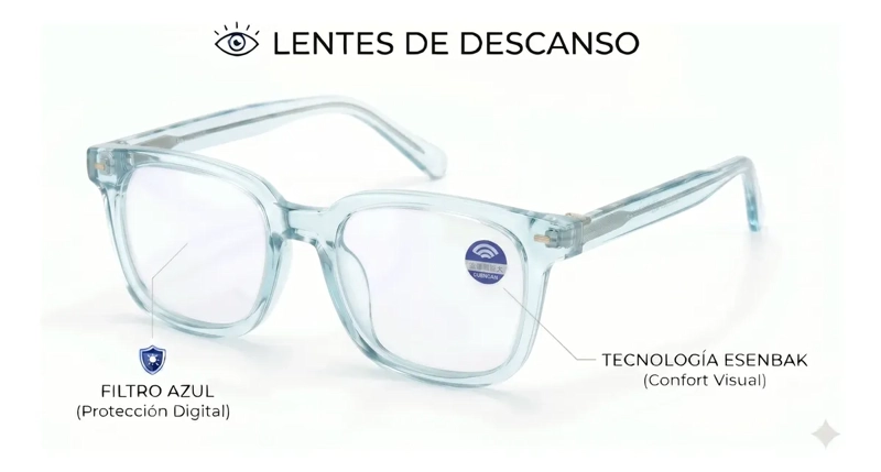 LENTES FILTRO ANTI LUZ AZUL PROTECCION DESCANSO PANTALLAS 2205 - 6