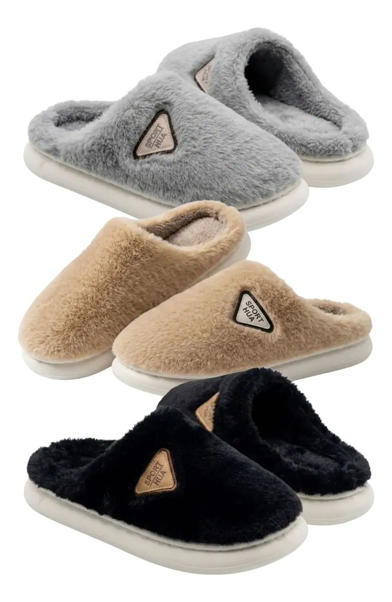 PACK 3 PANTUFLAS CHIPORRO HOMBRE INVIERNO CASUAL CONFORT 811 - 1